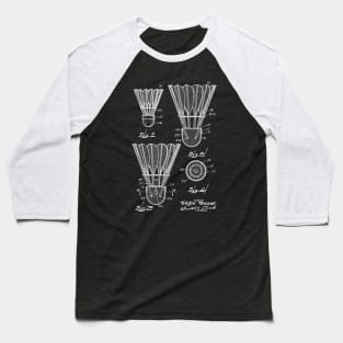 Badminton Vintage Patent Drawing Baseball T-Shirt